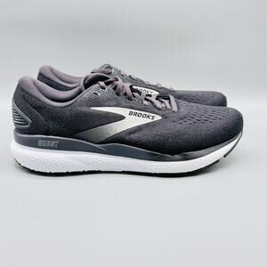 Brooks Shoes Womens 10.5 Black Gray Wide Ghost 15 Running Athletic Sneakers